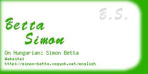 betta simon business card